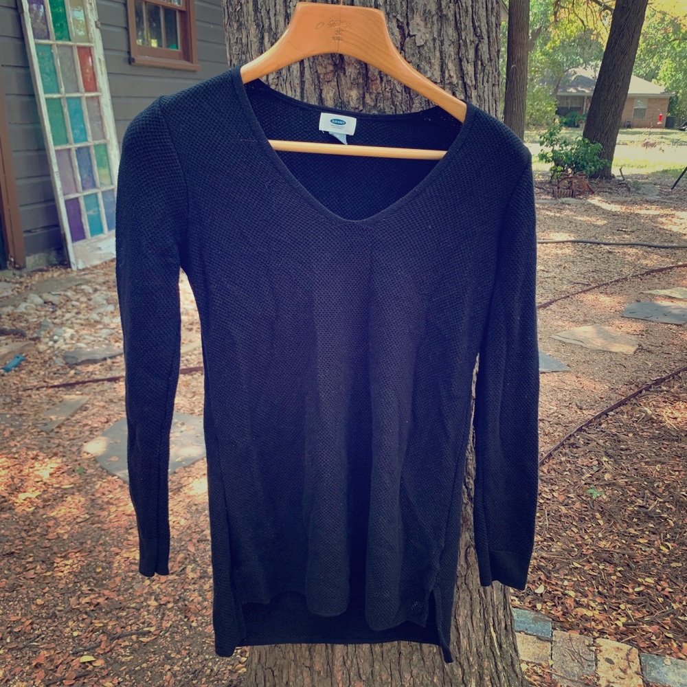 Old Navy Tunic length black sweater